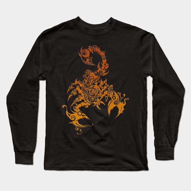 Scorpion Long Sleeve T-Shirt by the Mad Artist